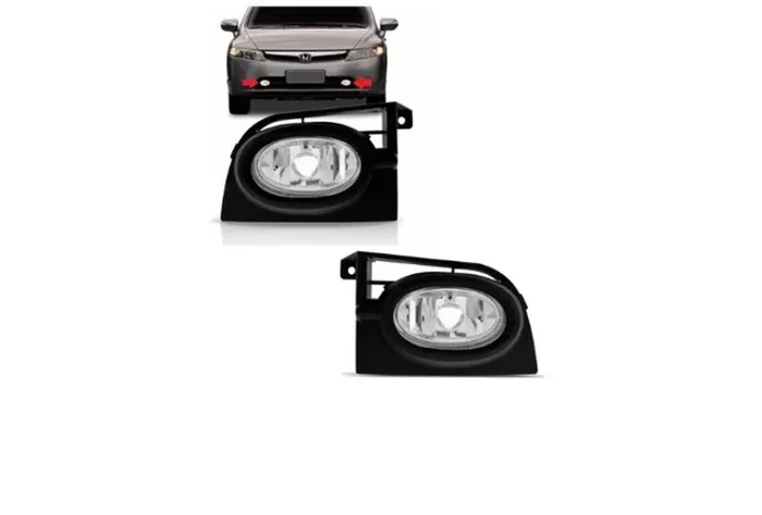 Par Farol Milha Auxiliar Neblina New Civic 2006 2007 2008