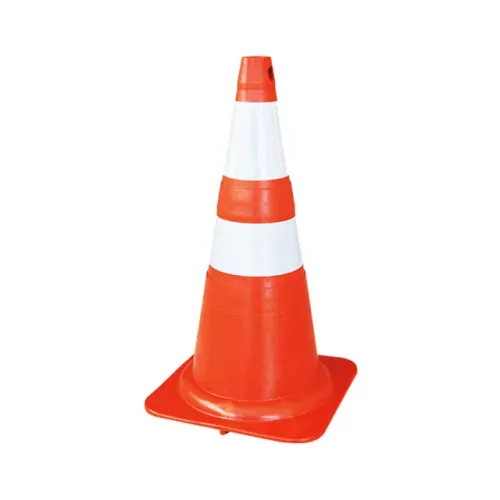 Cone 75cm Flexível Nbr Laranja e Branco Refletivo Auto Adesiva Plastcor