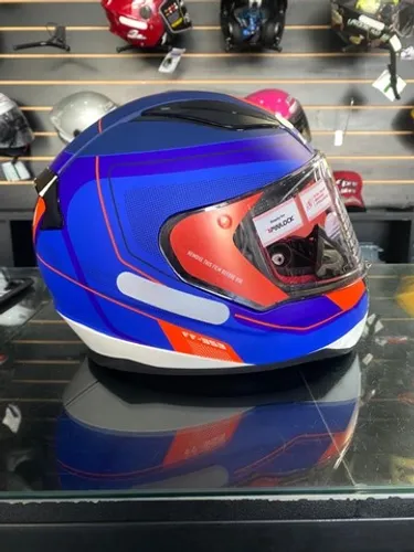Capacete Ls2 Rapid Ff353 Slide Azul/laranja