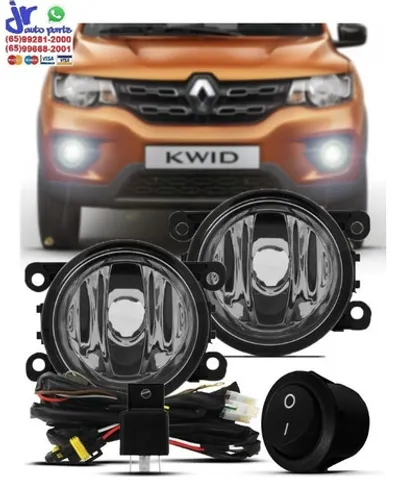 Kit Farol Milha Renault Kwid 2017 2018 2019 Auxiliar Neblina