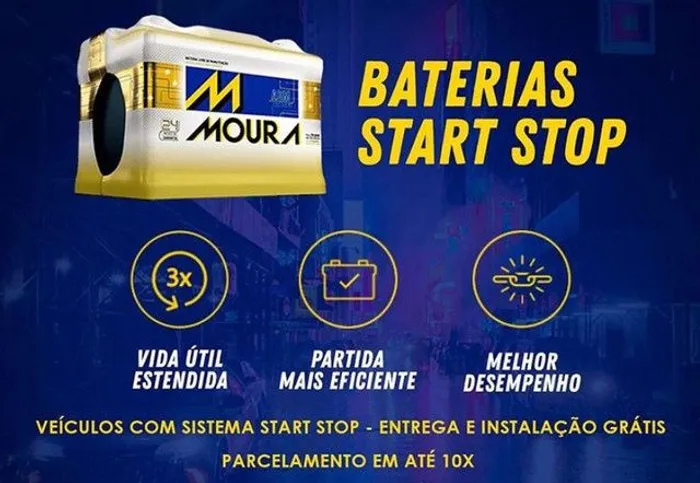 Bateria AGM e EFB para carro start stop. A partir de 650,00.