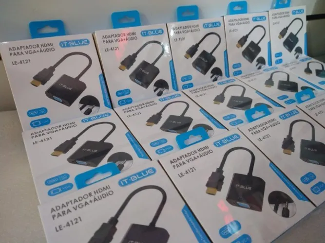 Adaptador Hdmi para Vga com saída de áudio + cabo 