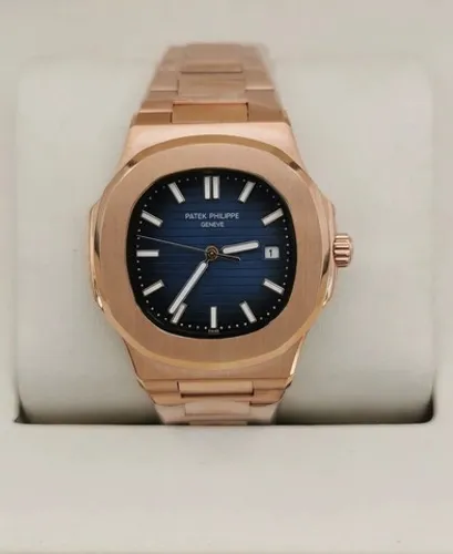 Relógio Patek Philippe Nautilus Rose Azul Automático Novo