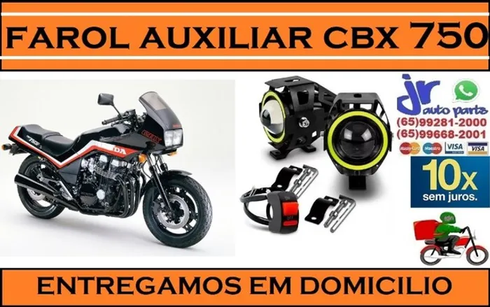 Par Farol Auxiliar Milha Honda CBX 750 