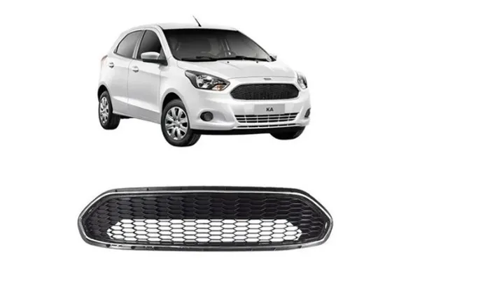 Grade Radiador Colmeia c/Moldura Cromada Ford KA 2015 a 2018 