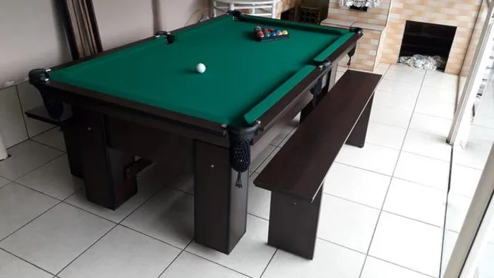 Mesa de Bilhar 1.90 x 1,15 Tecido Verde