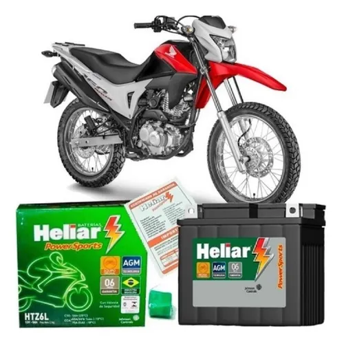 Bateria Heliar 5 Ah Moto Honda Nxr Bros 160 2015 C/ Nf-e