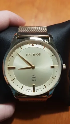 Relógio Technos Slim Safira