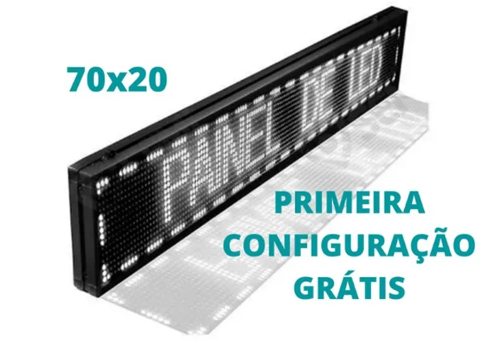Painel letreiro led wi-fi 70x20 Led Branco Atacado e Varejo JK Eletrônicos