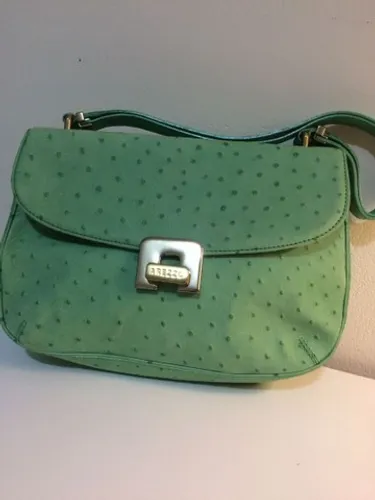 Bolsa Arezzo verde,a cor do verão 2023 em couro de avestruz Nova