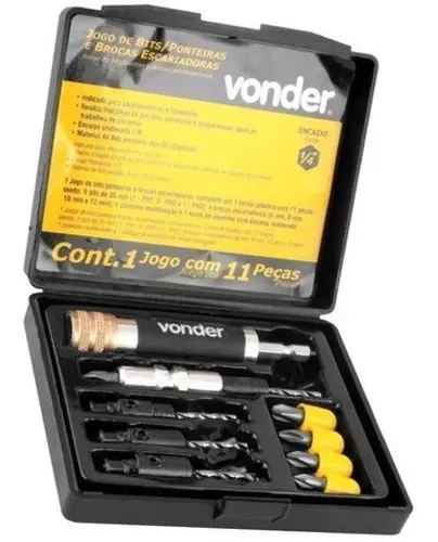 Bits/ponteiras E Brocas Escariadores C/11pc Vonder