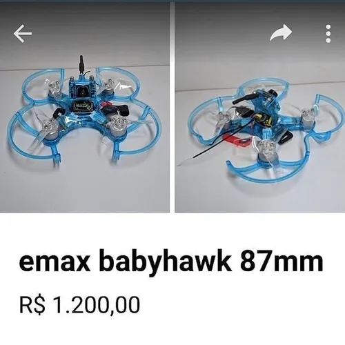 Mini Racer FPV com Motores Blushes