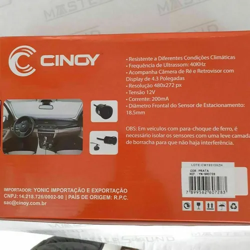 Kit, espelho retrôvisor com câmera de ré, mais sensor de estacionamento. Garantia. Novo. 