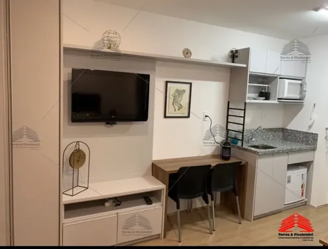 Apartamento para locação Brás com 19 m2, 1 quarto, sala cozinha e banheiro. Novo mobiliado