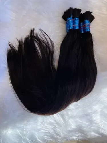 Cabelo humano de 55cm liso ou levemente ondulado