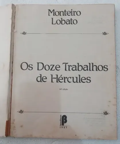 os doze trabalhos de hércules monteiro 