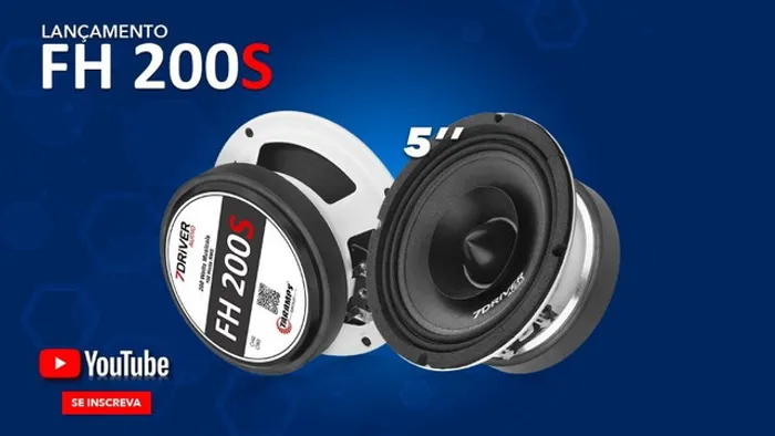 Kit Alto Falante Fh-200s 100w Rms Taramps 4 Ohm Seven Driver