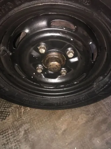 Roda de ferro aro 14 preta Volkswagen Brasília original 4x130