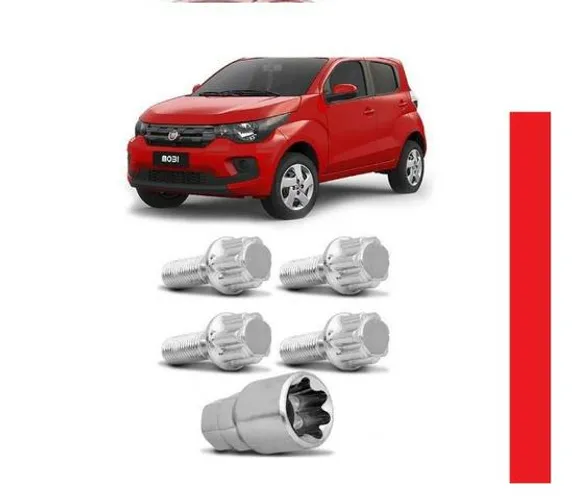 Parafusos anti furto Aro Fiat Palio siena strada punto mobi uno argo Jogo grwqb wtutv