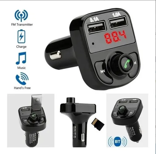 Transmissor Fm Carregador Carro X8 Bluetooth Veicular Mp3 Rádio
