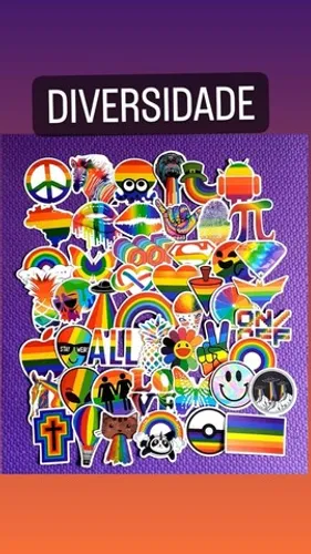 KIT 7 ADESIVOS DIVERSIDADE POR 10 REAIS