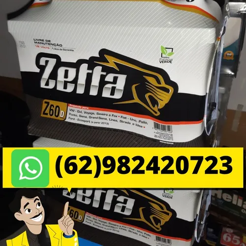 Bateria 60 Amperes Caixa Alta Original Corolla todos os anos