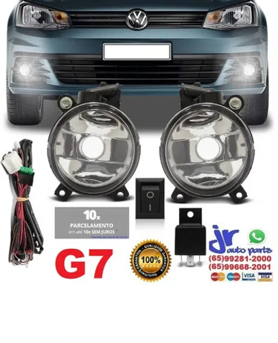 Kit Farol de Milha Gol G7 Voyage G7 2016 2017 Auxiliar Neblina