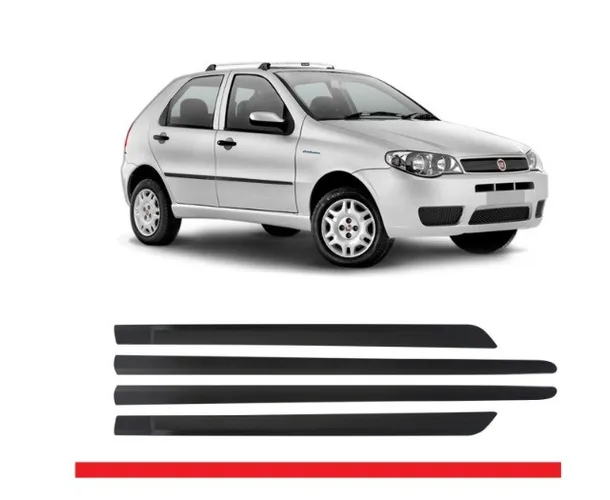 Friso Lateral Palio Siena  4 Portas Preto Modelo Original aoyjk wtyfj