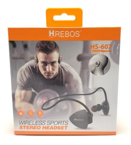 Fone De Ouvido Bluetooth 5.0 Esportivo Hrebos HS-607 Novo Original Na Caixa Lacrada