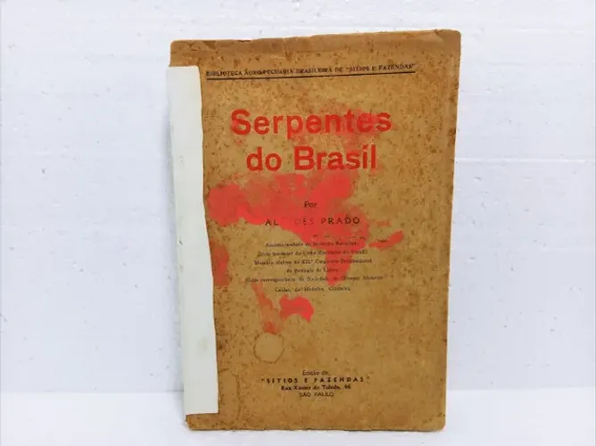 Livro Serpentes Do Brasil, Alcides Prado / 1945