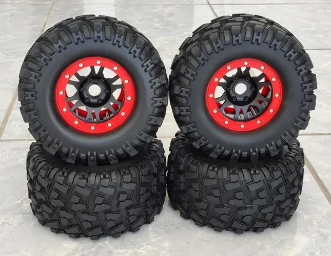 4 Rodas / Pneus P/ RC Automodelo Monster Truck 1/8