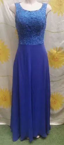 Lindo e chique vestido festa/casamento longo renda tam m