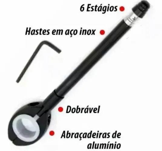 Antena corta pipa 6 estágios (NOVA). (Entrega Grátis)