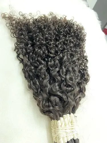 Cabelo humano cacheado de75cm cacho caipira