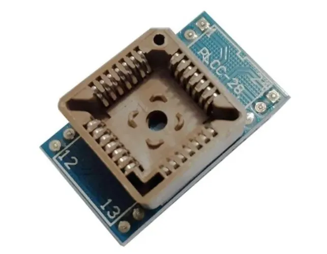 COD-AM387 Adaptador Plcc28 Para Dip24 Programador Universal Eprom Soic Arduino Automação 