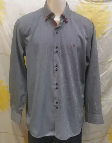 Camisa dudalina risca giz tam 6/egg