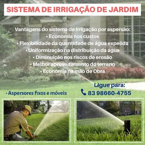 Trabalhamos com sistema de irrigação manutenção e instalações