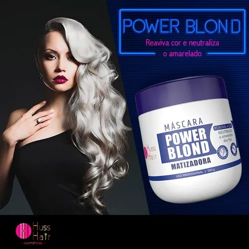 Matizador azul Power Blond Huss Hair Cosméticos 1/2Kg
