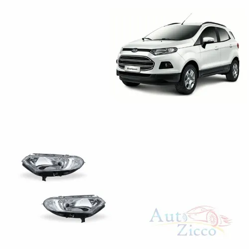 Farol Ecosport 2013 à 2017 Cromado Com Led