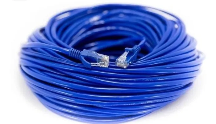 Cabo de Rede 40 Metros Com Rj45 Azul Cat 5 Cabo Rede Categoria 5