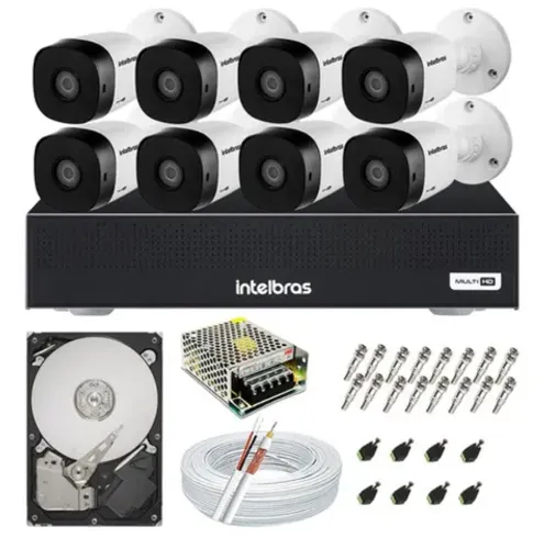 Câmeras de segurança Intelbras 8 unid.