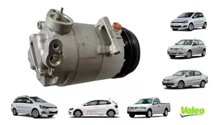 Compressor do ar condicionado polia 3pk original Volkswagen Fox, Voyage, Gol, Saveiro 