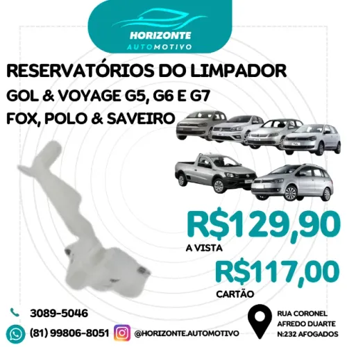 *Reservatório Limpador Parabrisa Fox Polo Gol Voyage Saveiro G5 G6 G7 *