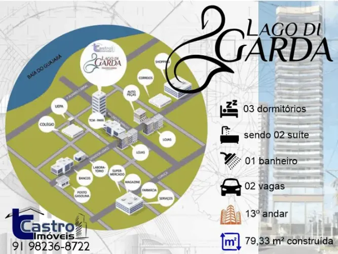 Lago Di Garda. 3/4. 2 Suítes. 2 Vagas. G.A121