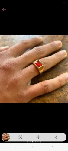 Aneis masculinos banhados a ouro 18k antialérgicos