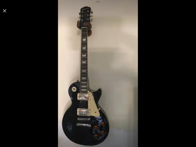 Guitarra Epiphone Les  Paul Standard black  super novai