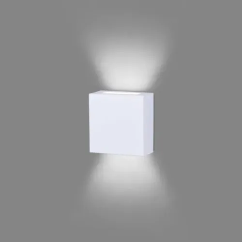 Arandela Aluminio 2 Focos de Luz - Branca