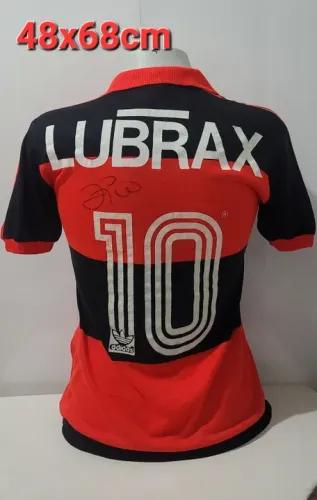 Camisa flamengo zico de jogo 1985 original assinatura