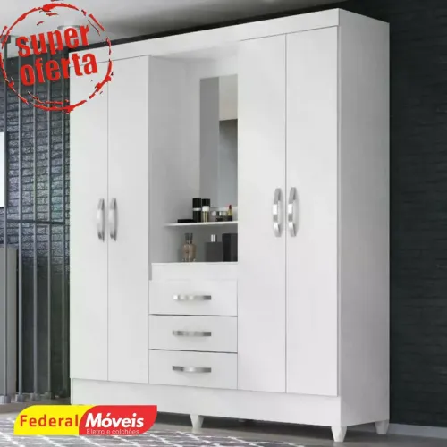 Guarda Roupa 4 Portas Novo Fazemos Entrega 