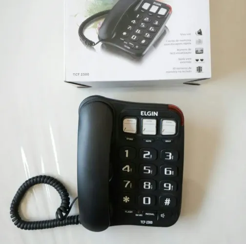 Telefone / interfone Com Viva Voz, Elgin Tcf-2300 com fio, uso em parede ou Mesa,Usado